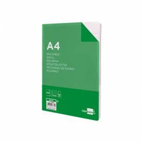 Recambio liderpapel a4 100 hojas 60g/m2pauta 4ª 3.5mm con margen 4 taladros