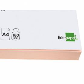 Cartulina liderpapel a4 180g/m2 crema paquete de 100 hojas