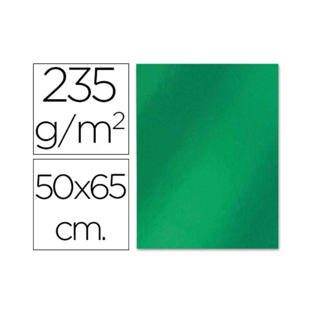 Cartulina liderpapel 50x65 cm 235g/m2 metalizada verde