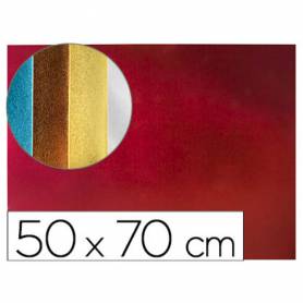 Goma eva liderpapel 50x70 cm espesor 2 mm metalizada rojo