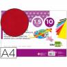 Goma eva liderpapel din a4 60g/m2 espesor 1,5mm rojo paquete de 10 hojas - GE82