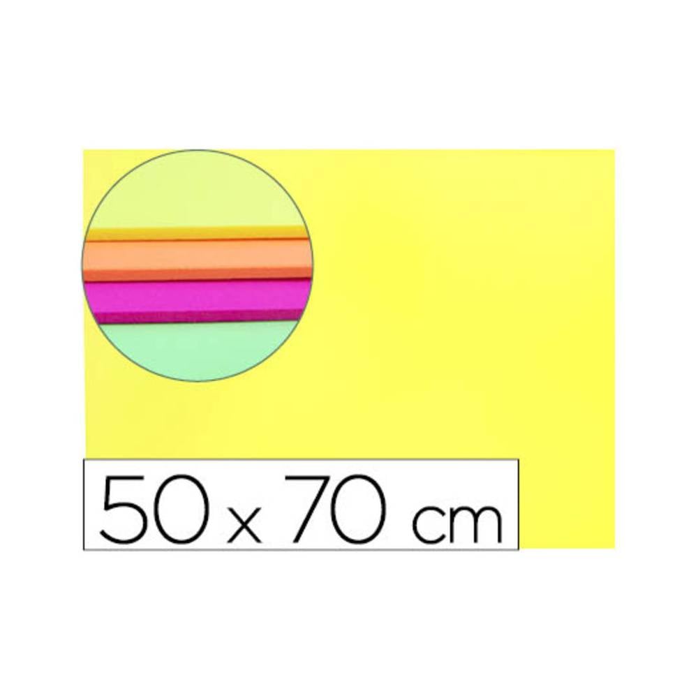 Goma eva liderpapel 50x70cm 60g/m2 espesor 2mm fluor amarillo