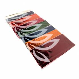 Papel celofan liderpapel 50x70 cm 22g/m2 bolsa de 10 hojas colores surtidos