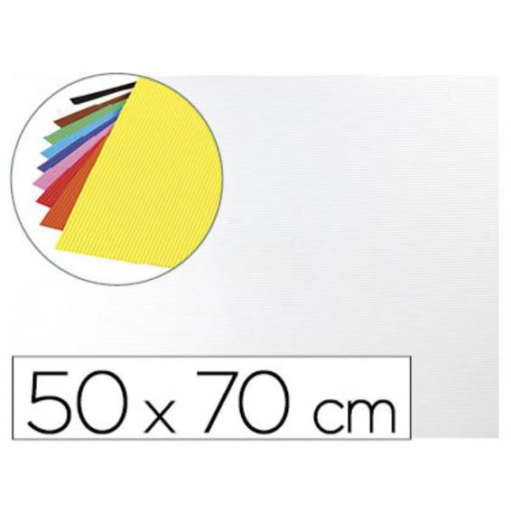 Goma eva ondulada liderpapel 50x70cm 2,2mm de espesor blanco