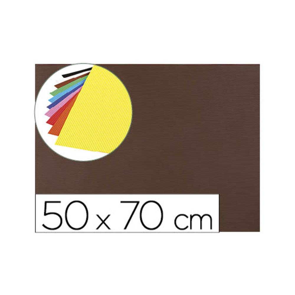 Goma eva ondulada liderpapel 50x70cm 2,2mm de espesor marron