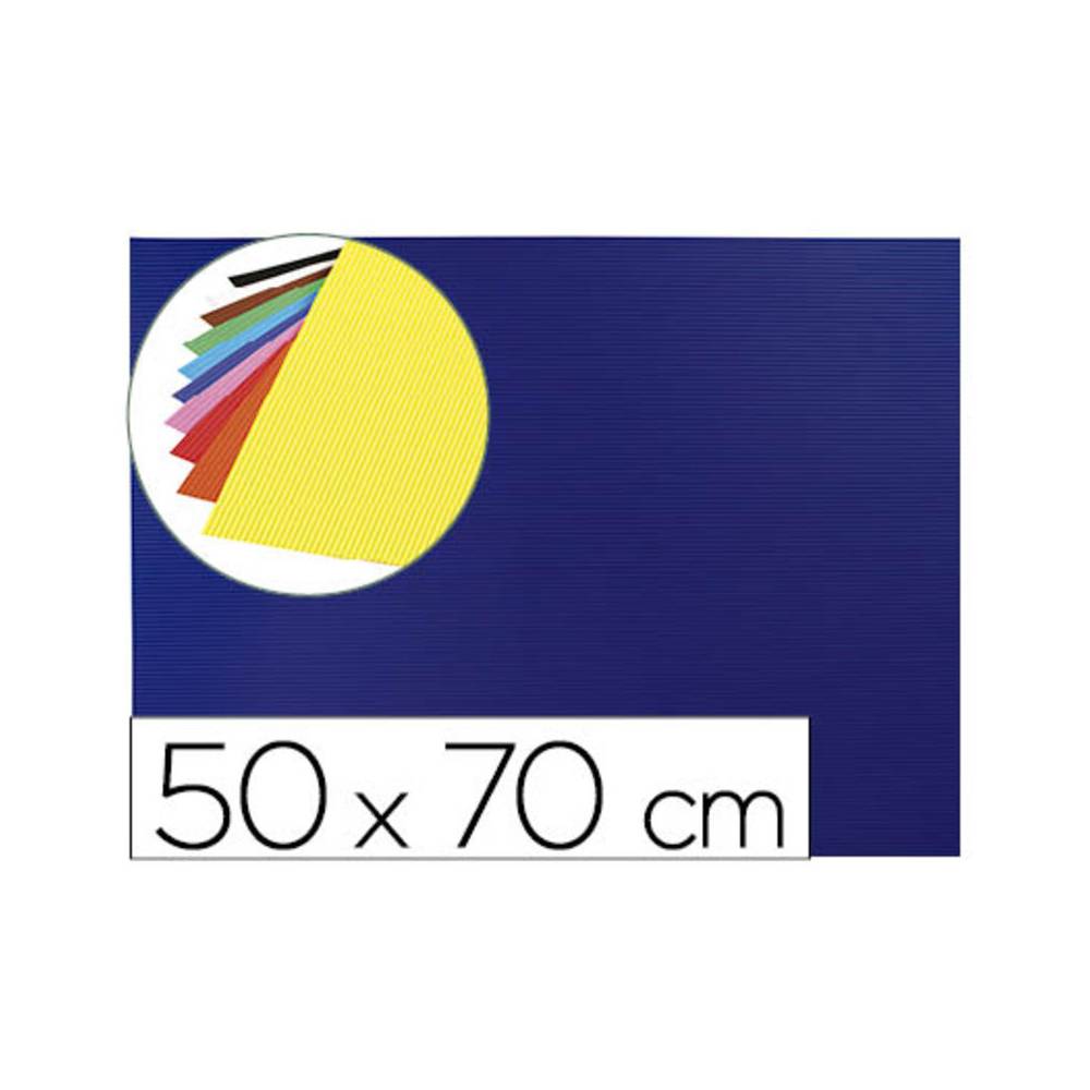 Goma eva ondulada liderpapel 50x70cm 2,2mm de espesor azul oscuro