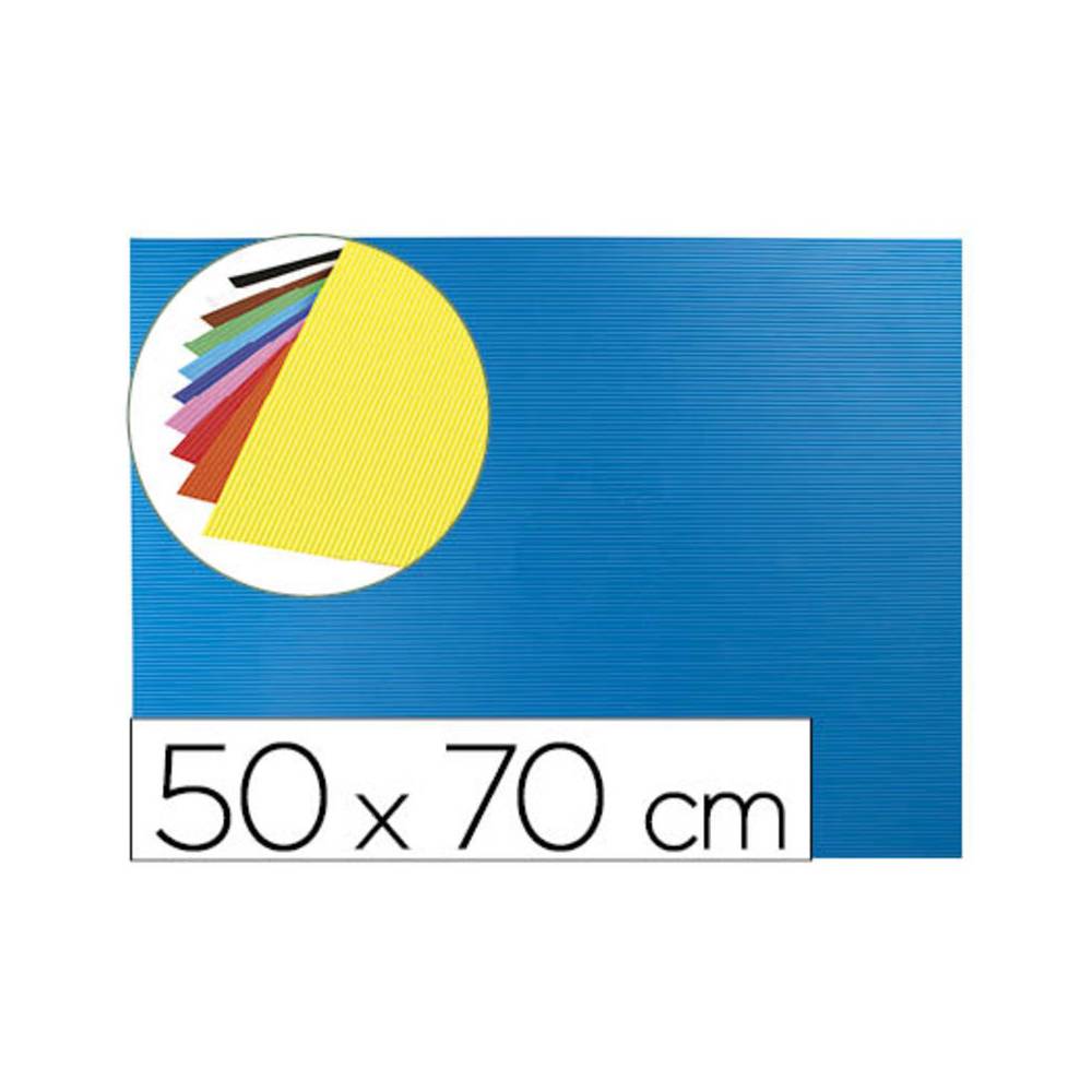 Goma eva ondulada liderpapel 50x70cm 2,2mm de espesor azul claro