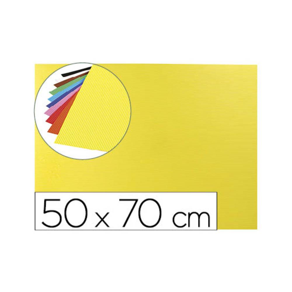 Goma eva ondulada liderpapel 50x70cm 2,2mm de espesor amarillo