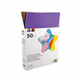 Goma eva liderpapel expositor de 50 planchasx10 colores surtidos 50x70 cm 1,5 mm espesor