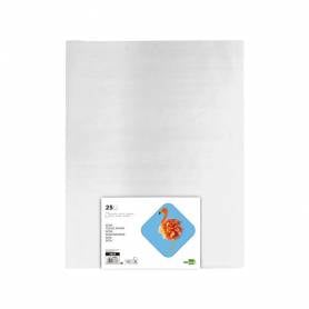 Papel seda liderpapel blanco 52x76 cm 18 gr paquete de 25 hojas