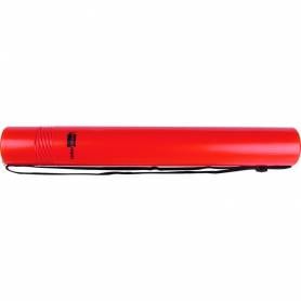 Portaplanos plastico liderpapel diametro 6 cm extensible hasta 80 rojo