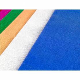 Papel crespon liderpapel 50 cm x 2.5m metalizado azul