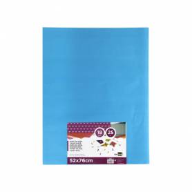 Papel seda liderpapel celeste 52x76 cm 18 gr paquete de 25 hojas