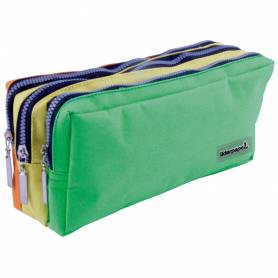 Bolso escolar liderpapel portatodo rectangular 3 bolsillos tricolor 195x70x80 mm