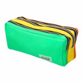 Bolso escolar liderpapel portatodo rectangular 3 bolsillos tricolor 195x70x80 mm