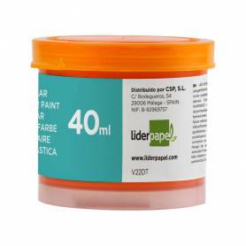 Tempera liderpapel escolar 40 ml naranja