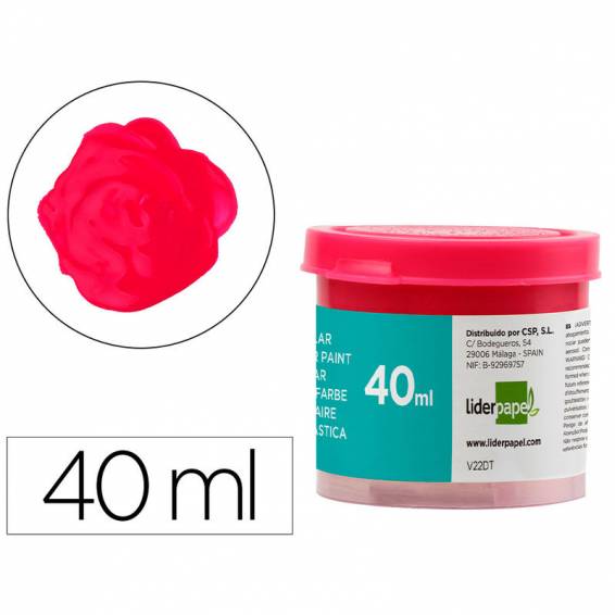 Tempera liderpapel escolar 40 ml magenta