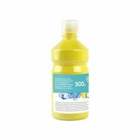 Tempera liquida liderpapel escolar 500 ml amarillo limon