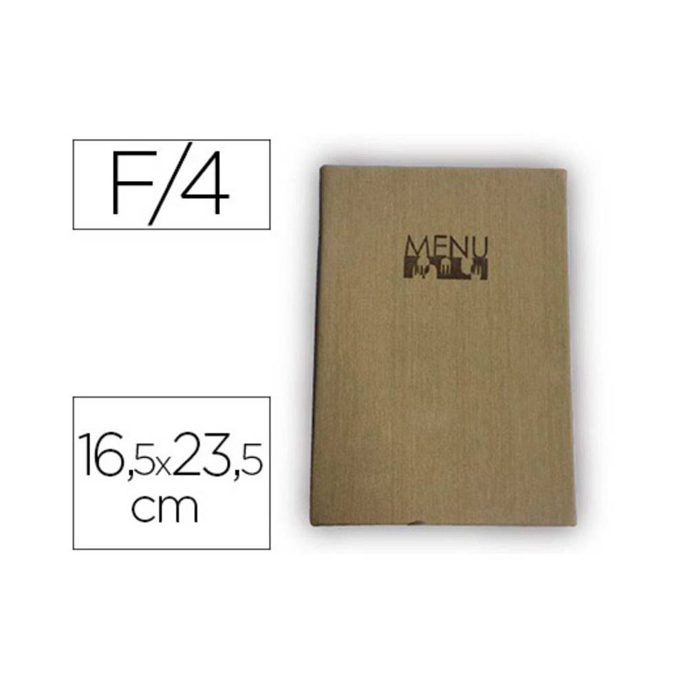 Porta menus liderpapel pu con 4 fundas 16,5 x 23,5 cm