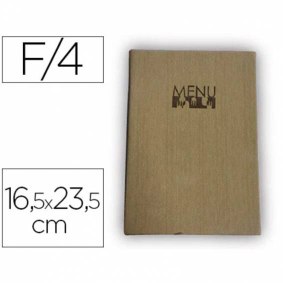 Porta menus liderpapel pu con 4 fundas 16,5 x 23,5 cm