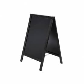 Pizarra negra liderpapel caballete doble cara de madera con superficie para rotuladores 75x135 cm