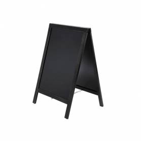 Pizarra negra liderpapel caballete doble cara de madera con superficie para rotuladores tipo tiza 55x85 cm