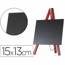 Pizarra negra liderpapel caballete madera superficie para rotuladores tipo tiza 15x13cm juego 3 unidades