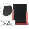 Pizarra negra liderpapel doble cara de madera con superficie para rotuladores tipo tiza 15x21cm - PZ02