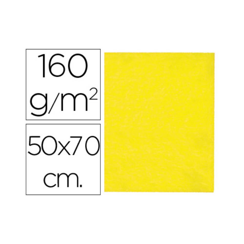 Fieltro liderpapel 50x70 cm amarillo 160 g/m2