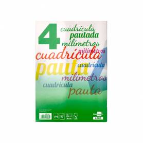 Libreta liderpapel pautaguia tapa cartoncillo 32 hojas din a4 70 gr cuadriculado pautado 4 mm