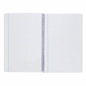 Cuaderno espiral liderpapel folio smart tapa blanda 80h 60gr cuadro 4mm con margen color celeste