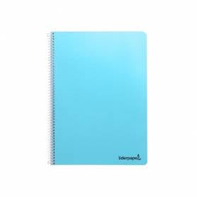 Cuaderno espiral liderpapel a4 micro smart tapa blanda 80h60gr horizontal 7mm doble margen 4 taladros colores