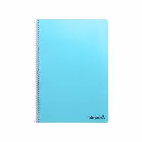 Cuaderno espiral liderpapel folio smart tapa blanda 80h 60gr cuadro 3 mm con margen colores surtidos