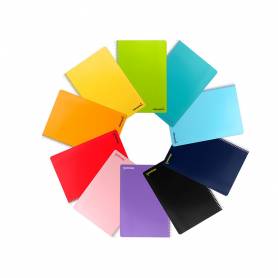 Cuaderno espiral liderpapel folio smart tapa blanda 80h 60gr cuadro 4 mm con margen colores surtidos