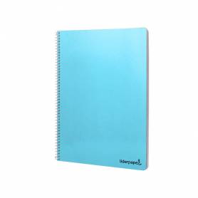 Cuaderno espiral liderpapel folio smart tapa blanda 80h 60gr cuadro 4 mm con margen colores surtidos