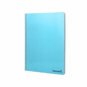 Cuaderno espiral liderpapel folio smart tapa blanda 80h 60gr cuadro 8 mm con margen colores surtidos