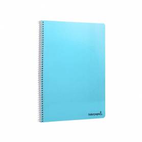 Cuaderno espiral liderpapel folio smart tapa blanda 80h 60gr rayado montessori 5mm con margen colores surtidos