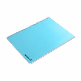 Cuaderno espiral liderpapel folio smart tapa blanda 80h 60gr rayado montessori 5mm con margen colores surtidos