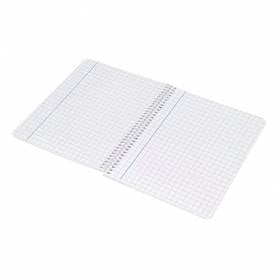 Cuaderno espiral liderpapel cuarto smart tapa blanda 80h 60gr cuadro 8mm con margen colores surtidos