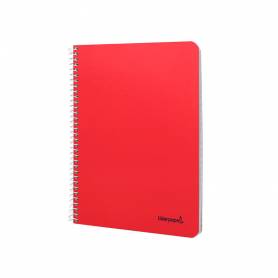 Cuaderno espiral liderpapel cuarto smart tapa blanda 80h 60gr pauta 3,5mm con margen colores surtidos