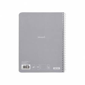 Cuaderno espiral liderpapel cuarto smart tapa blanda 80h 60gr liso sin margen colores surtidos