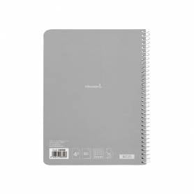 Cuaderno espiral liderpapel cuarto witty tapa dura 80h 75gr cuadro 3mm con margen colores surtidos