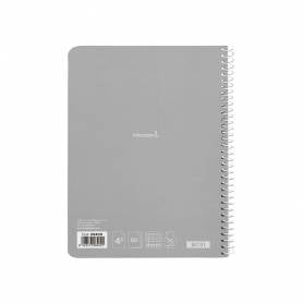 Cuaderno espiral liderpapel cuarto witty tapa dura 80h 75gr cuadro 4mm con margen colores surtidos