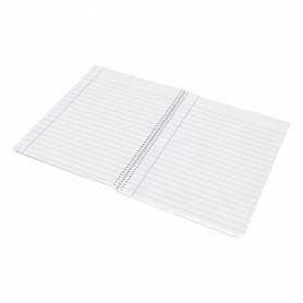 Cuaderno espiral liderpapel a4 wonder tapa plastico 80h 90gr pauta estrecha 2,5mm con margen colores surtidos