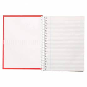 Cuaderno espiral liderpapel a5 crafty tapa forrada 80h 90 gr rayado horizontal con margen colores surtidos