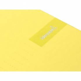 Cuaderno espiral liderpapel a5 micro crafty tapa forrada 120h 90 gr cuadro 5mm 5 bandas6 taladros color amarillo