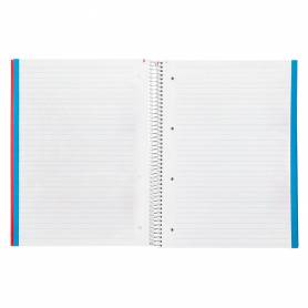 Cuaderno espiral liderpapel a4 micro jolly tapa forrada 140h 75 gr horizontal 5 bandas4 taladros colores surtidos