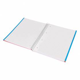 Cuaderno espiral liderpapel a4 micro jolly tapa forrada 140h 75 gr horizontal 5 bandas4 taladros colores surtidos