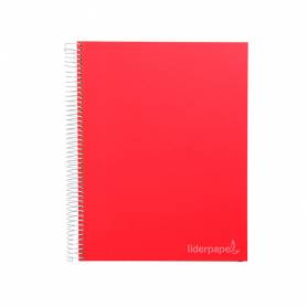 Cuaderno espiral liderpapel a4 micro jolly tapa forrada 140h 75 gr horizontal 5 bandas4 taladros colores surtidos