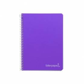 Cuaderno espiral liderpapel a4 micro witty tapa dura 140h 75gr cuadro 5mm 5 bandas 4 taladros colores surtidos